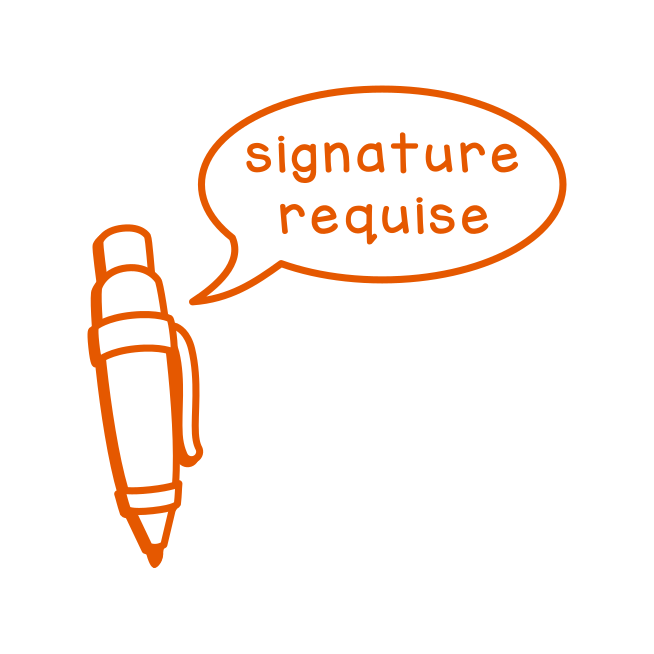 Signature requise (ronde)