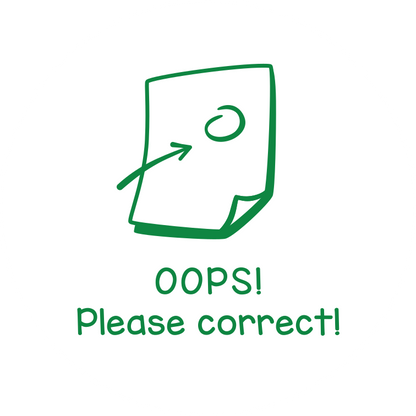 Oops! Please correct!