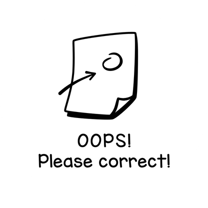 Oops! Please correct!