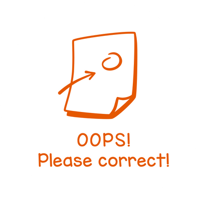 Oops! Please correct!