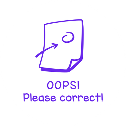 Oops! Please correct!