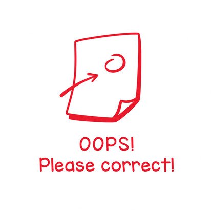 Oops! Please correct!