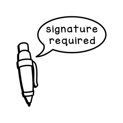 Signature required (round)
