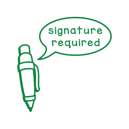 Signature required (round)