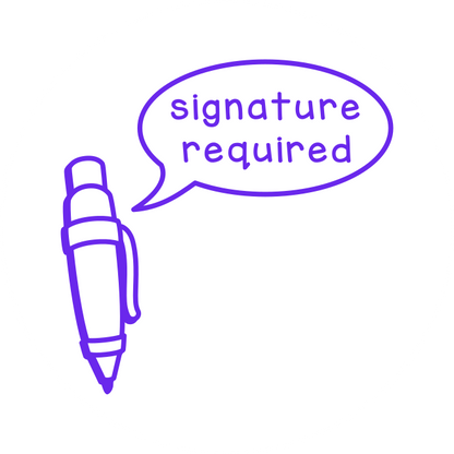 Signature required (round)