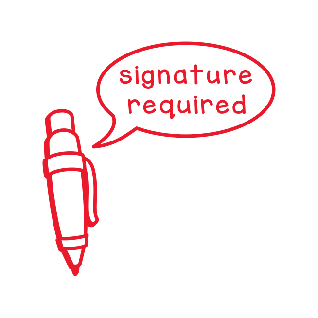Signature required (round)