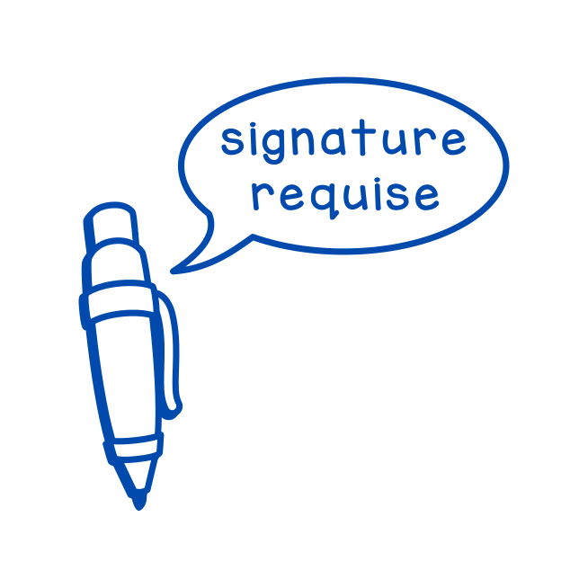 Signature requise (ronde)