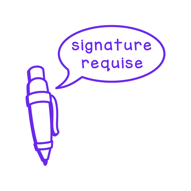 Signature requise (ronde)