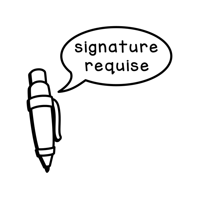 Signature requise (ronde)