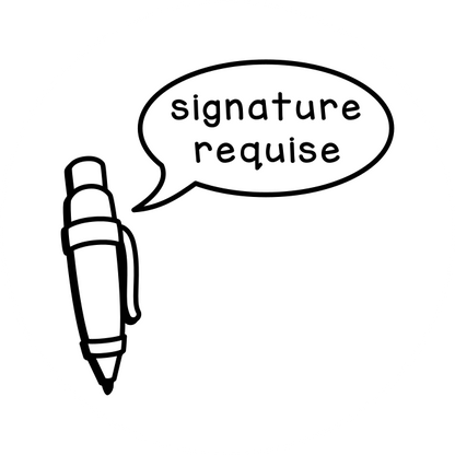Signature requise (ronde)