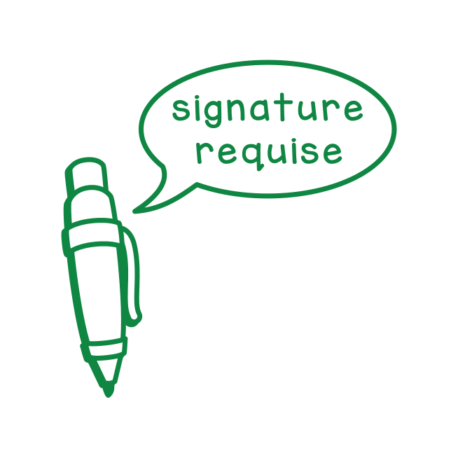 Signature requise (ronde)