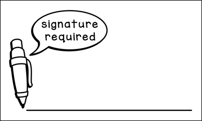 Signature required (rectangular)