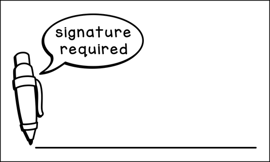 Signature required (rectangular)