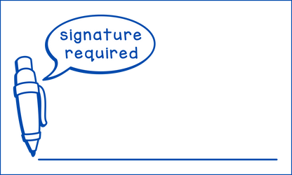 Signature required (rectangular)