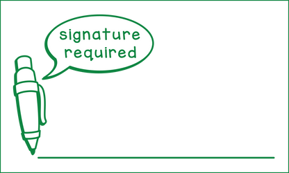 Signature required (rectangular)