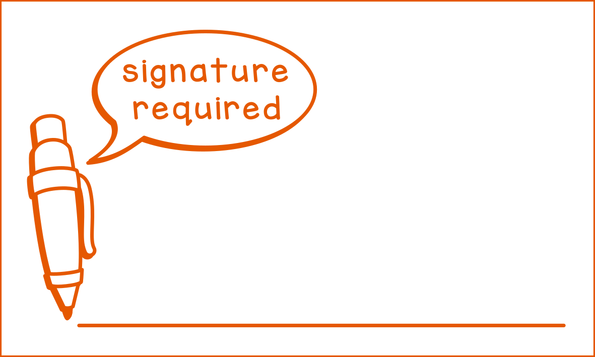 Signature required (rectangular)