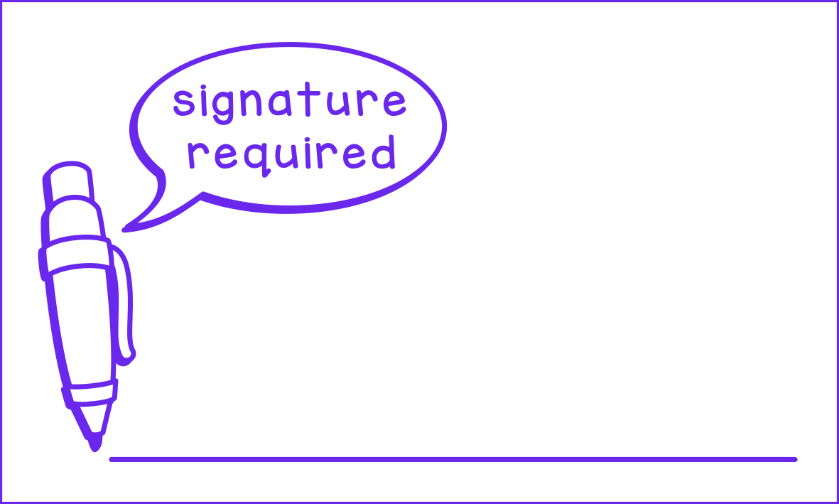Signature required (rectangular)