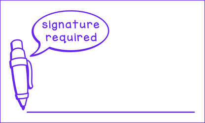 Signature required (rectangular)