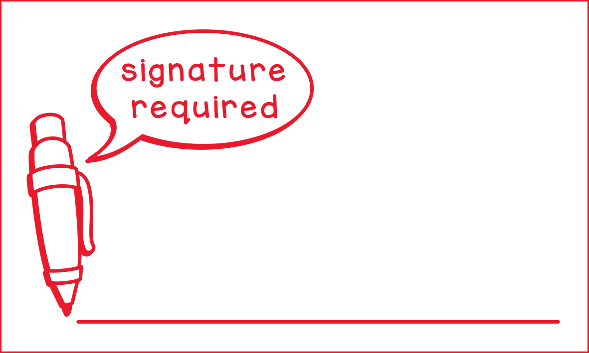 Signature required (rectangular)