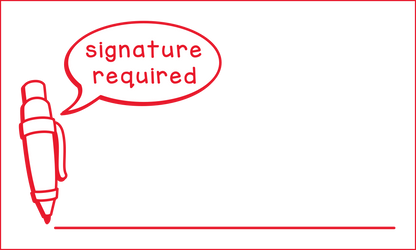Signature required (rectangular)