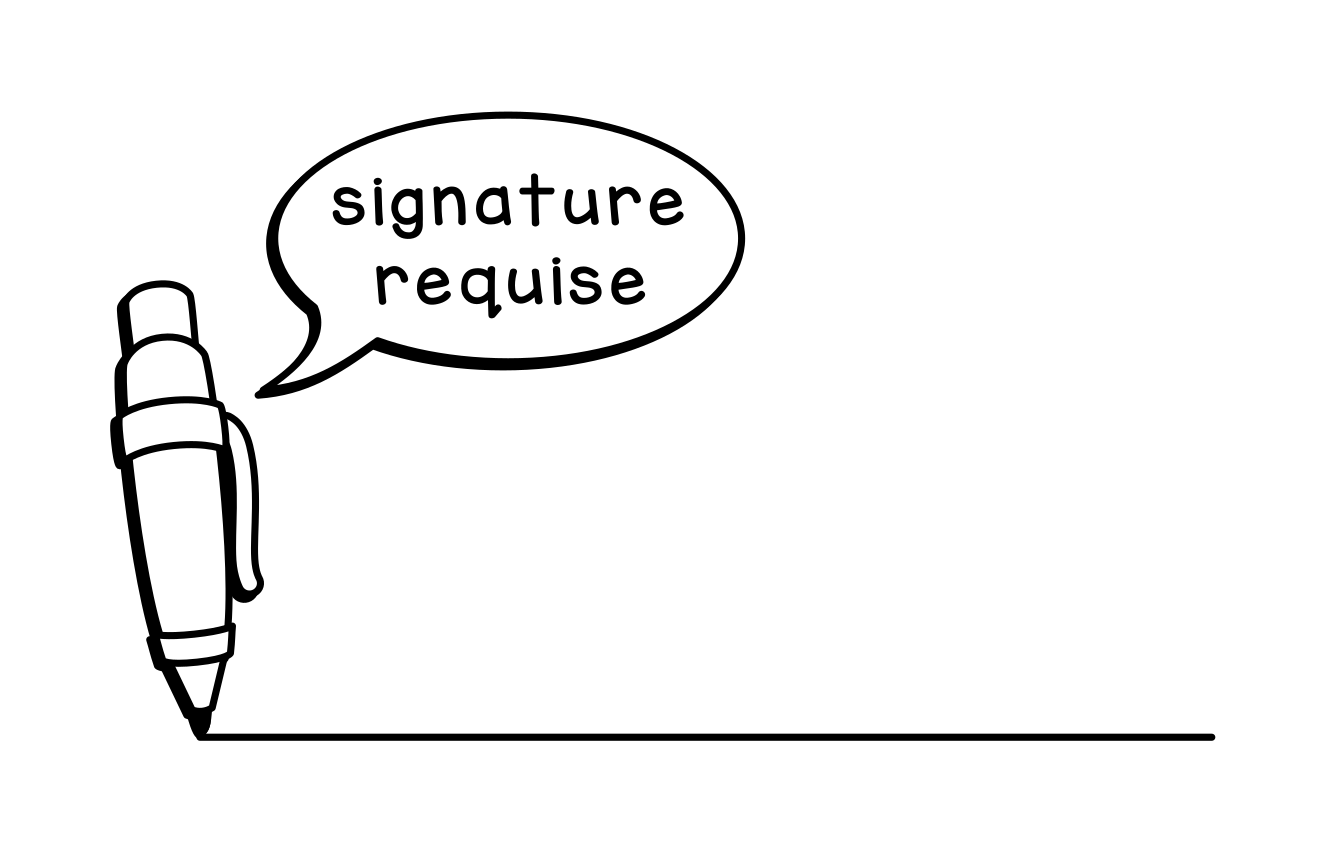 Signature requise (rectangulaire)