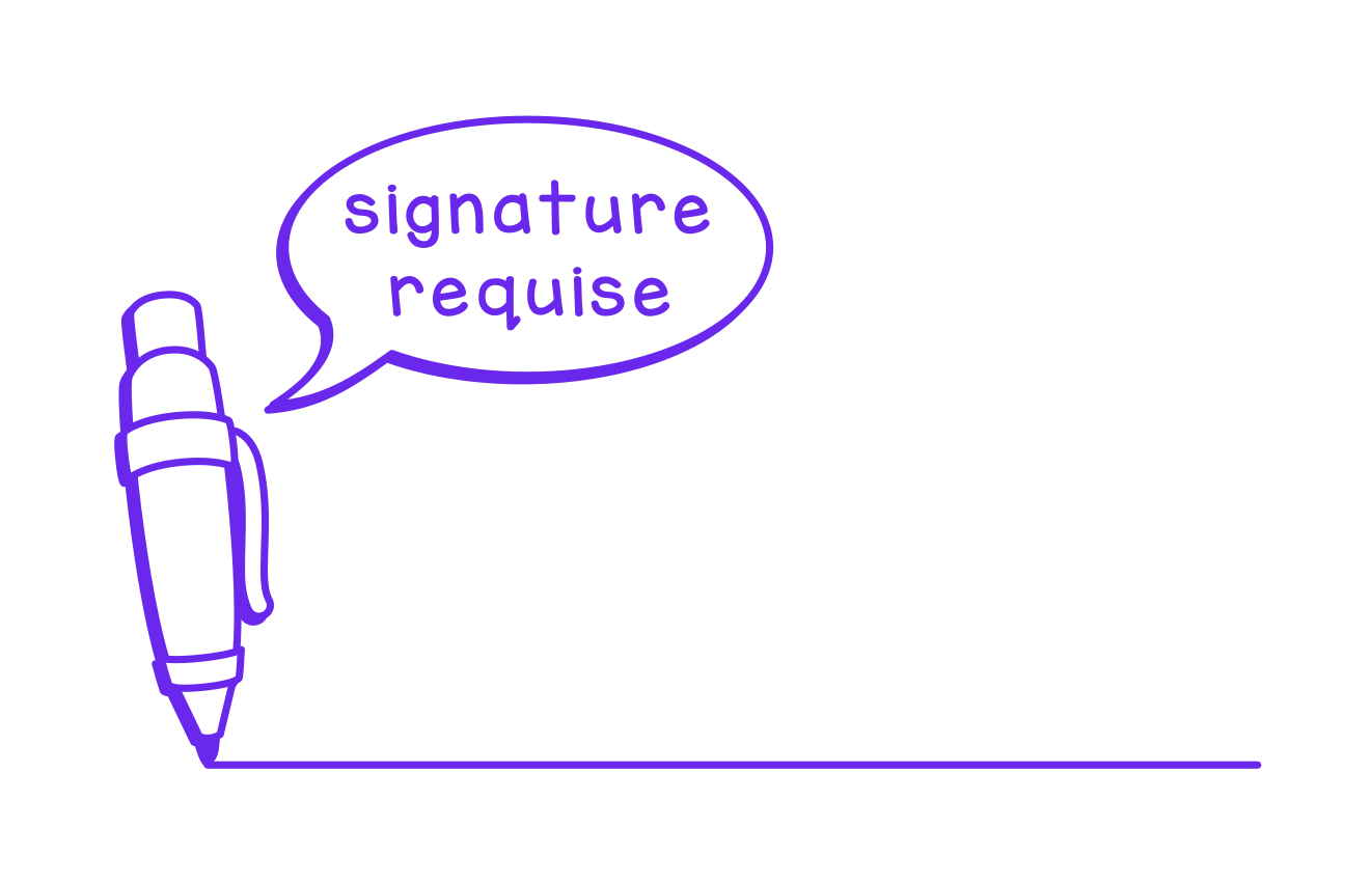 Signature requise (rectangulaire)