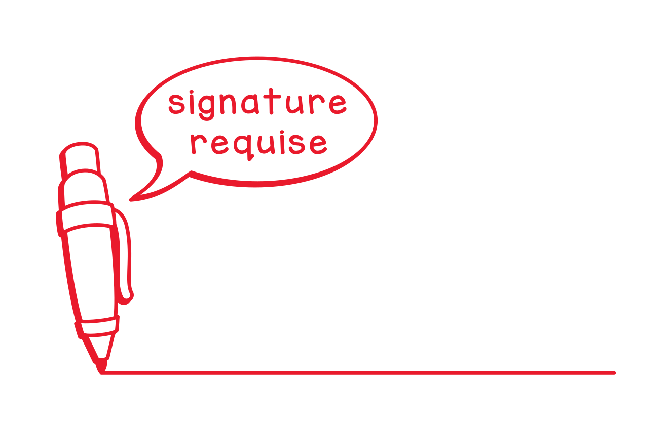 Signature requise (rectangulaire)