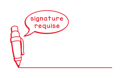 Signature requise (rectangulaire)