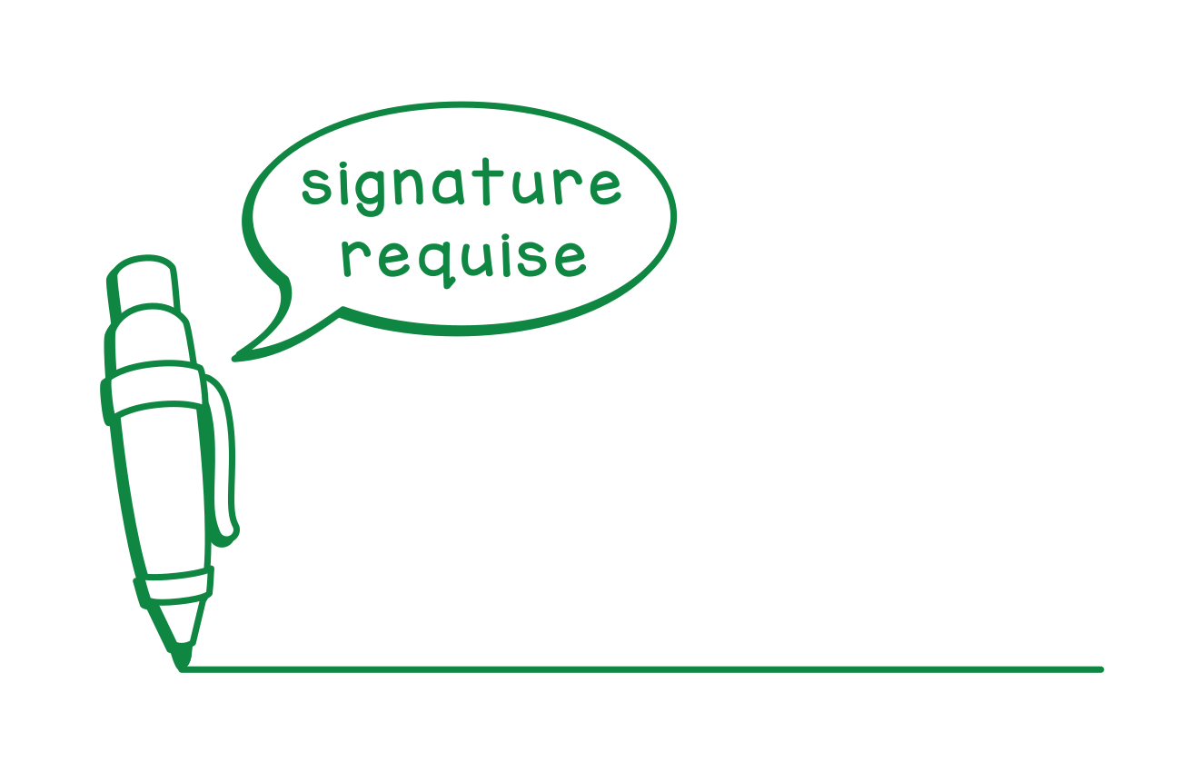 Signature requise (rectangulaire)