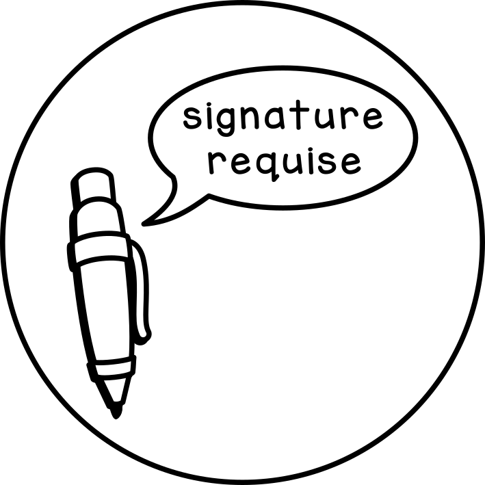 Signature requise (ronde)